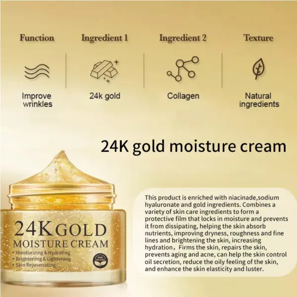 24k Gold Moisturizing Cream - Image 3